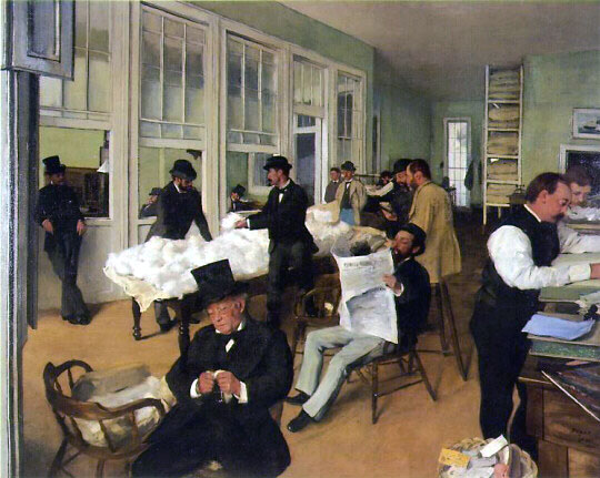A Cotton Office in New Orleans by Edgar Degas