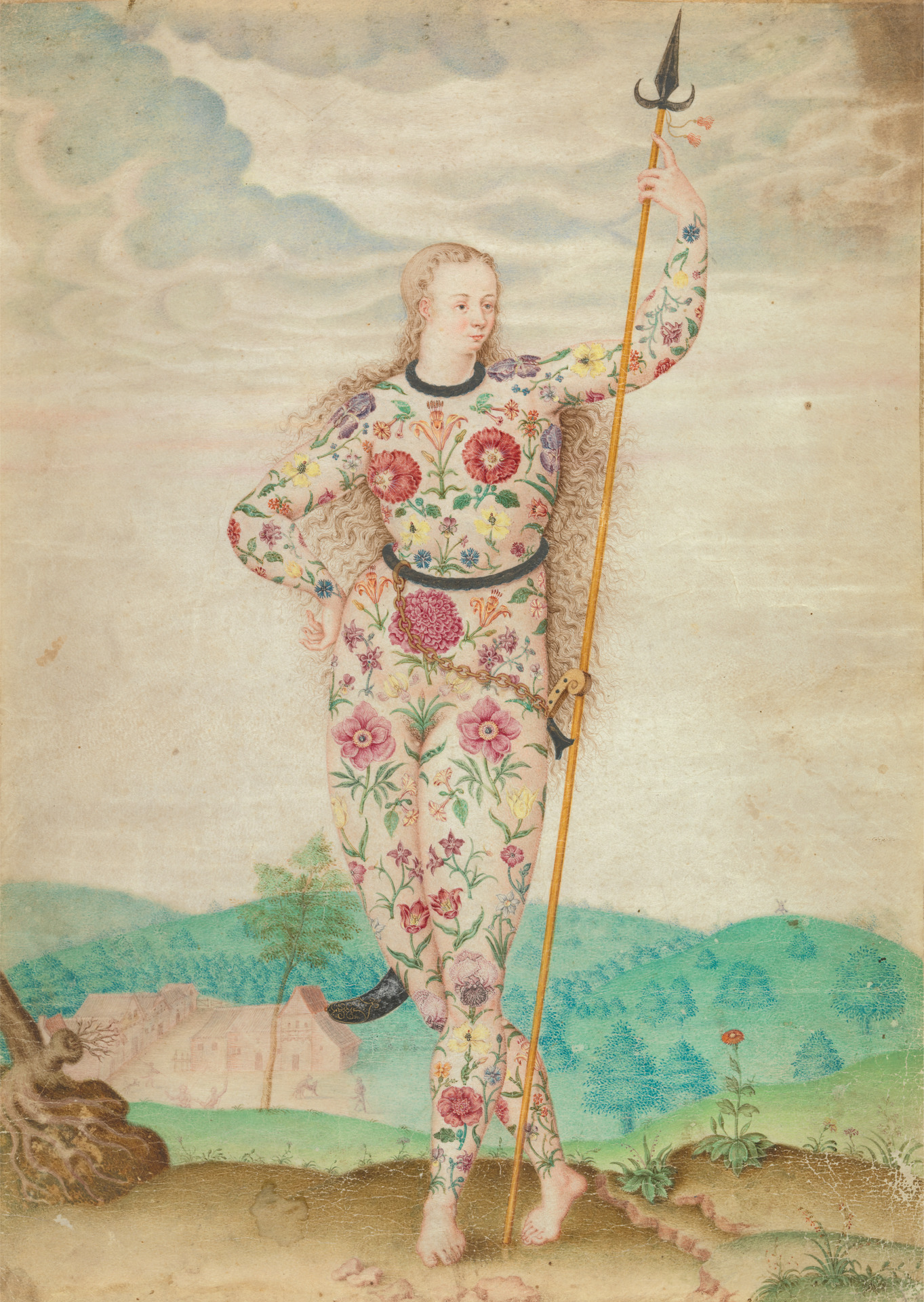 Una joven hija de los pictos by Jacques Le Moyne de Morgues