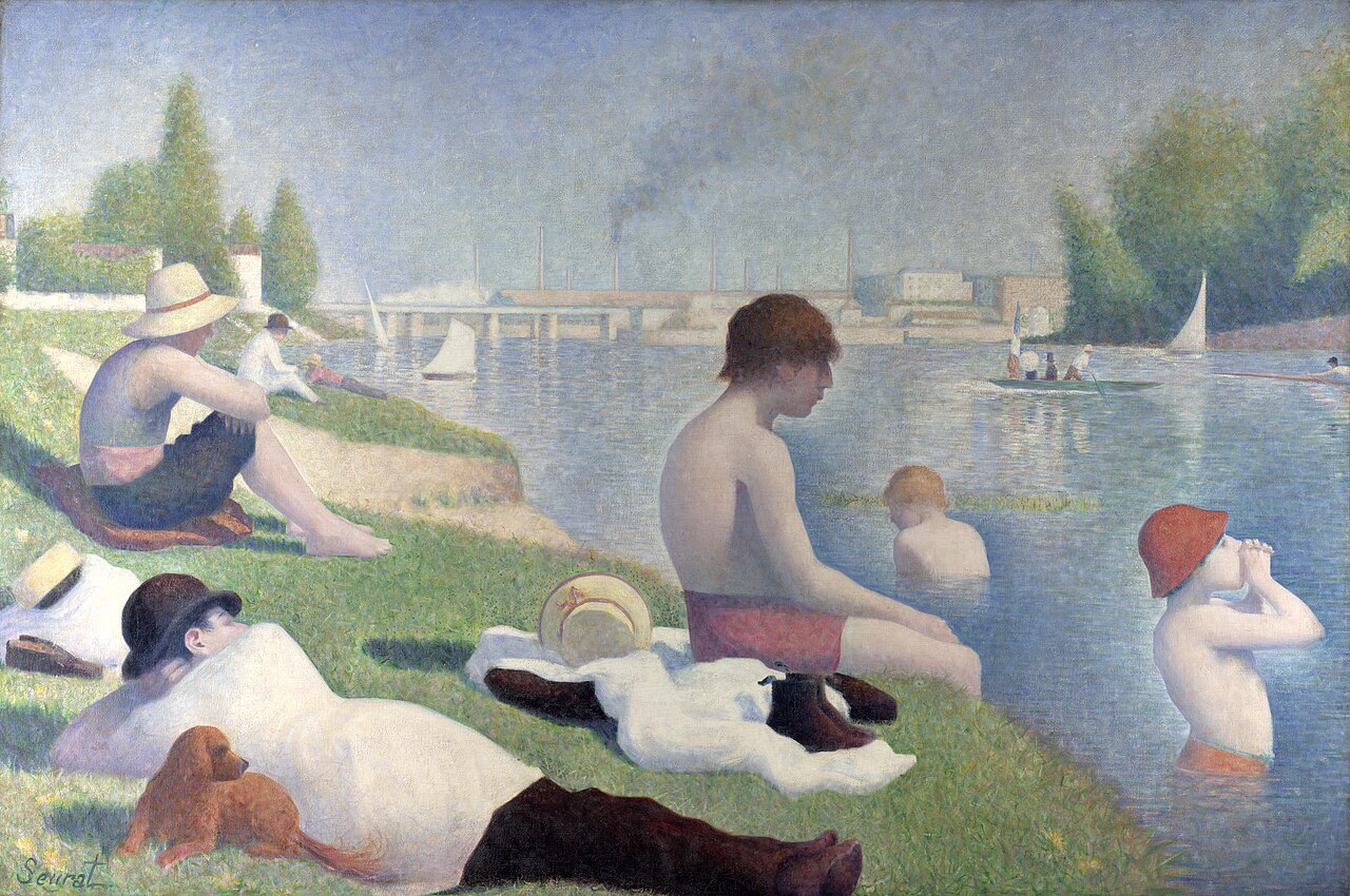 Bathers at Asnières by Georges Seurat 1884