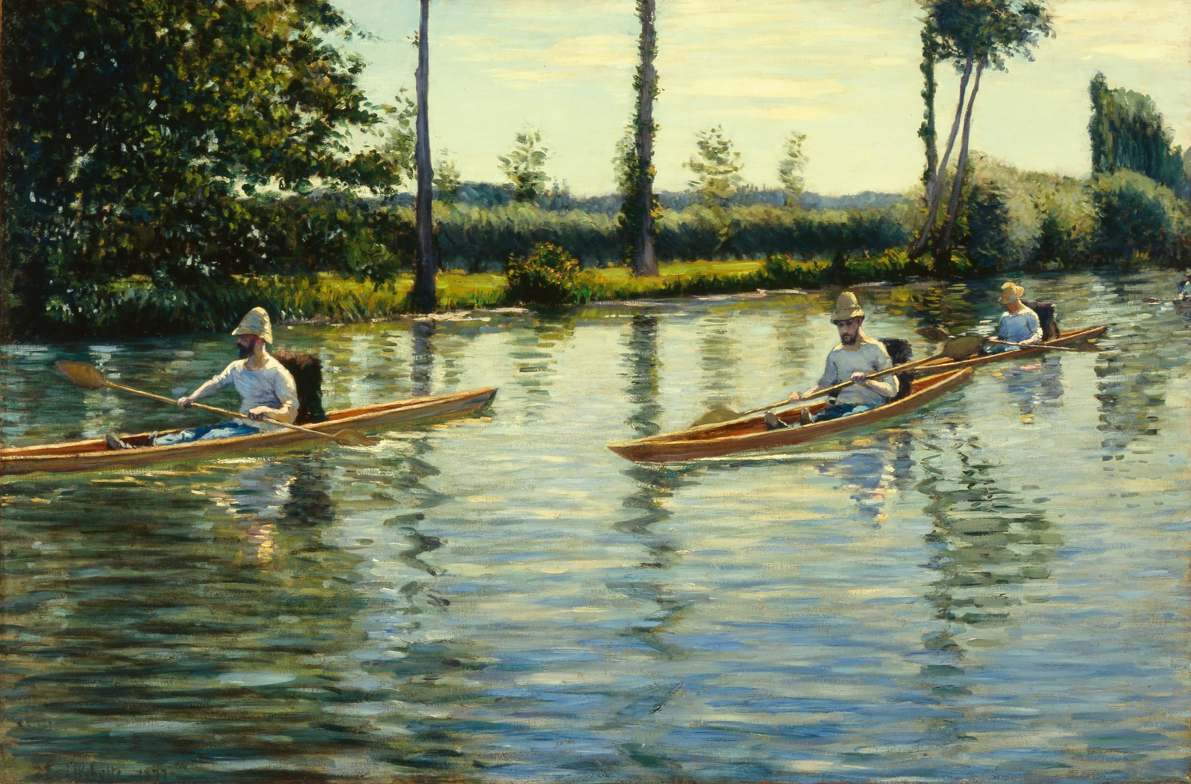Navegando en el Yerres by Gustave Caillebotte