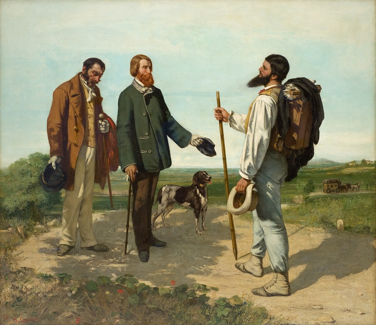 Bonjour, Monsieur Courbet by Gustave Courbet 1854