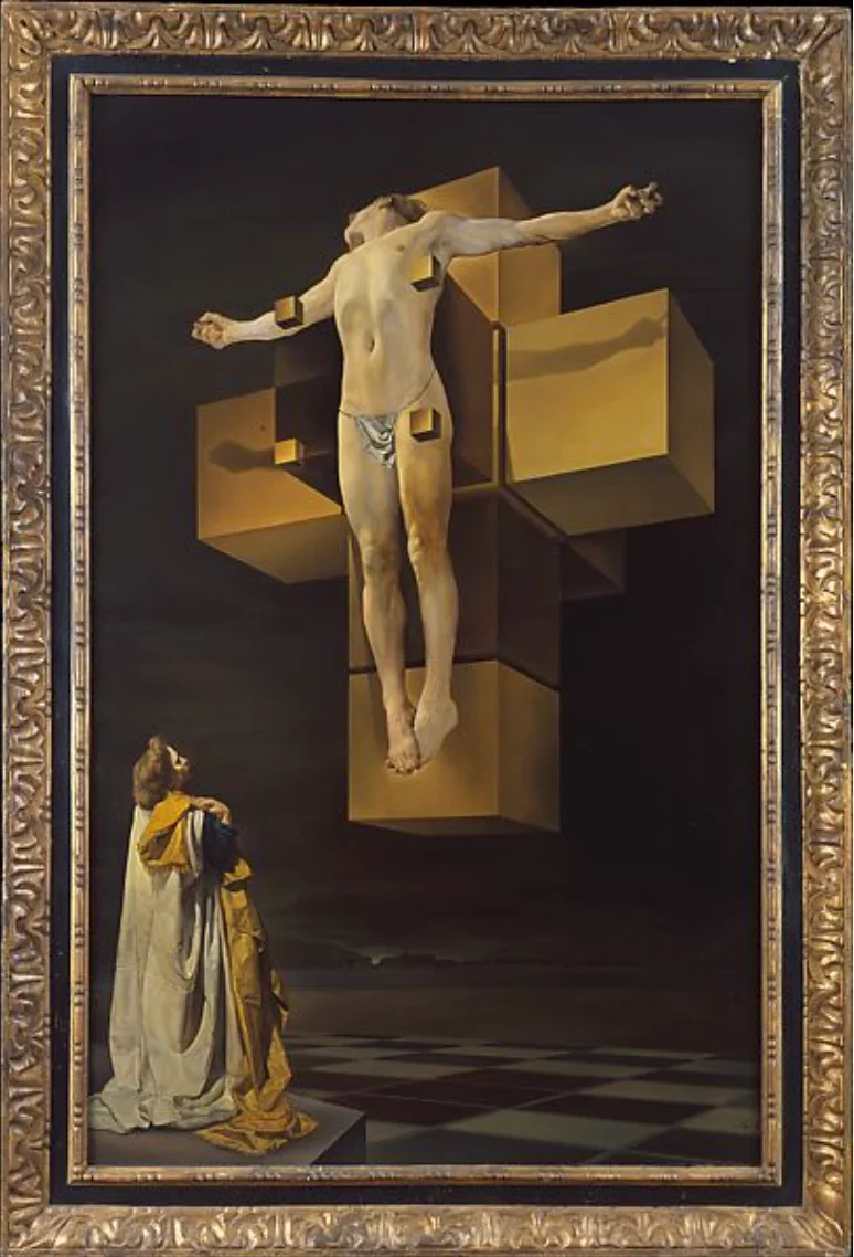Crucifixion (Corpus Hypercubus) by Salvador Dali 1954