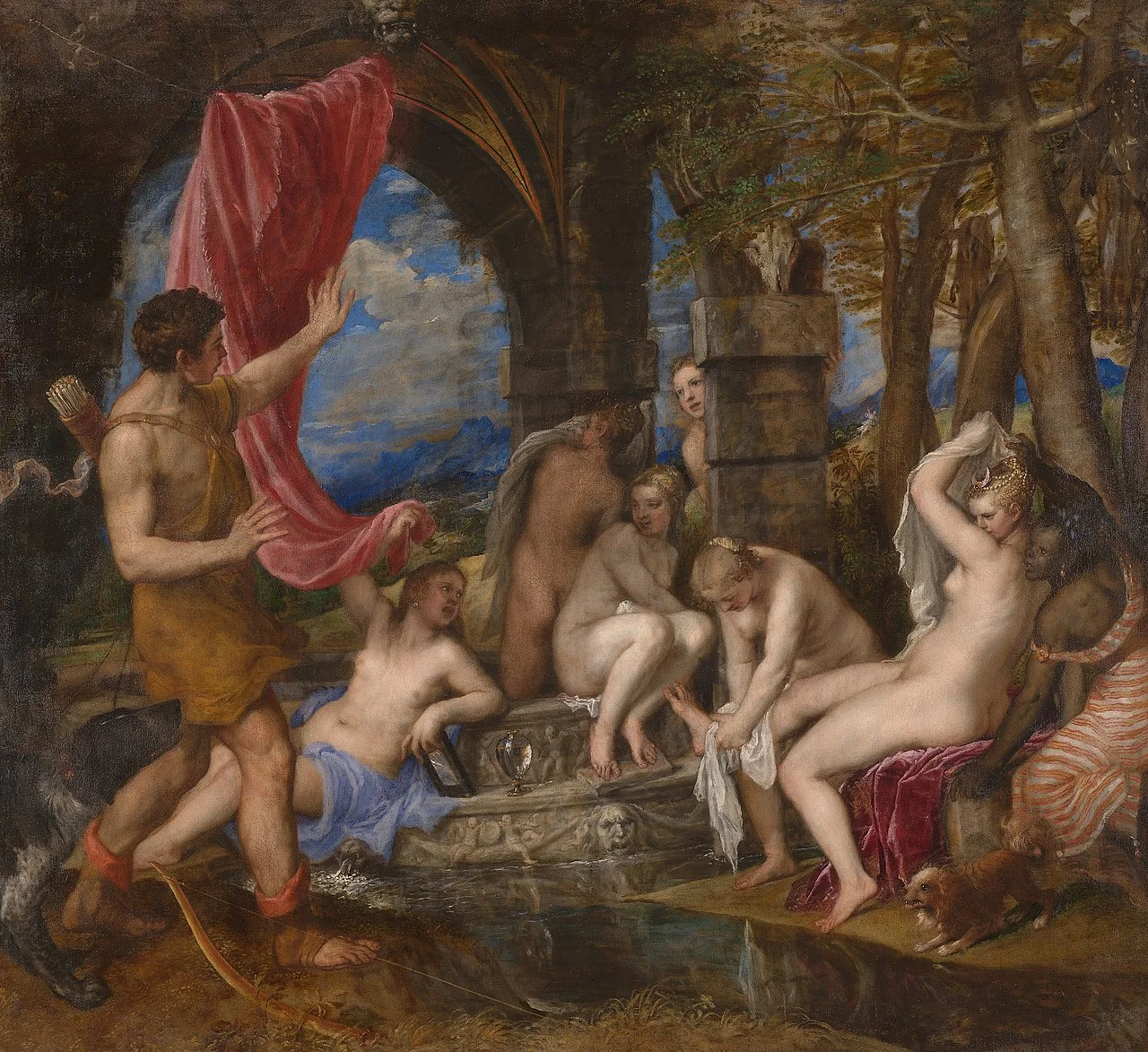 Diana and Actaeon by Tiziano 1556