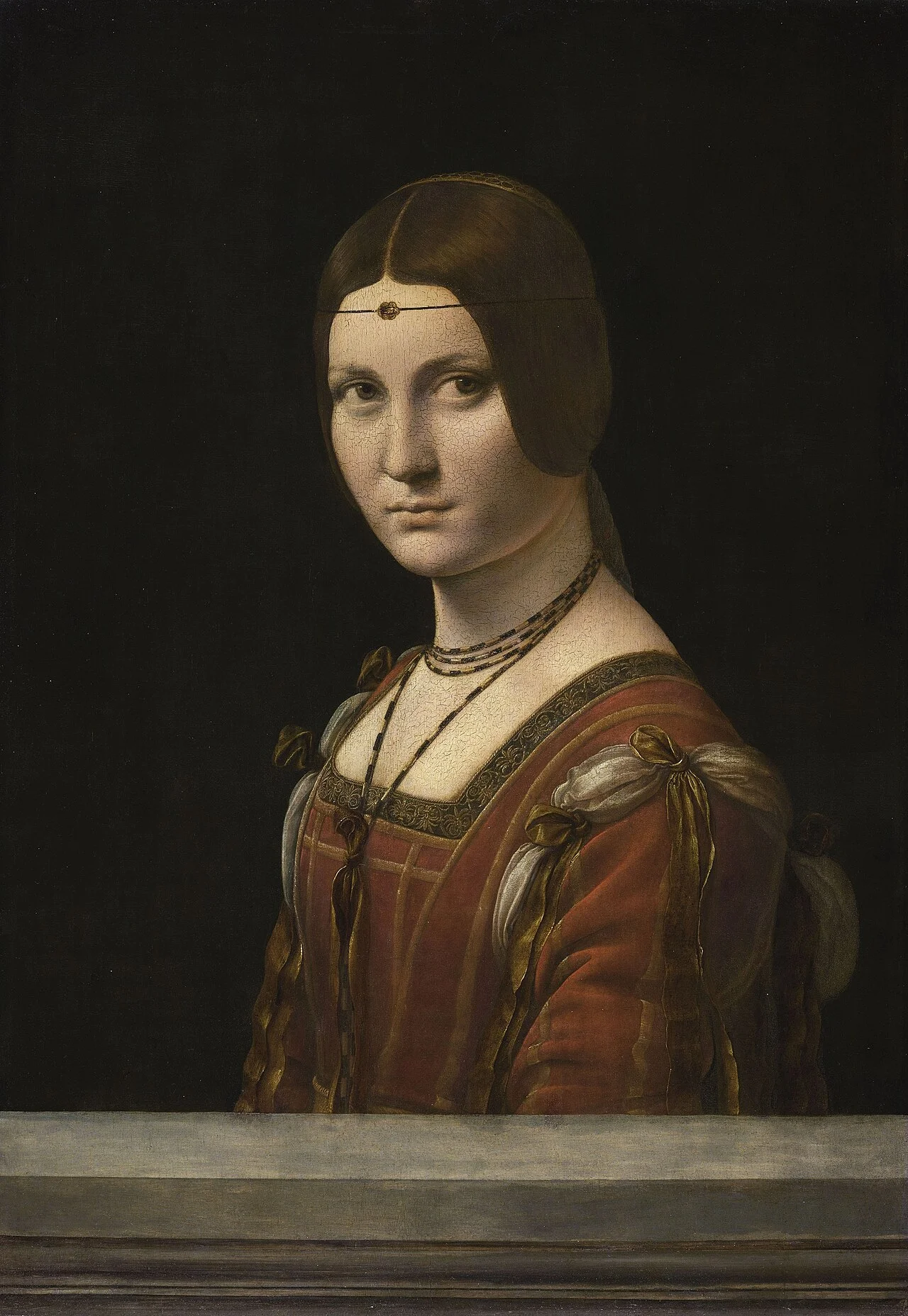 La Belle Ferronnière by Leonardo di ser Piero da Vinci 1490