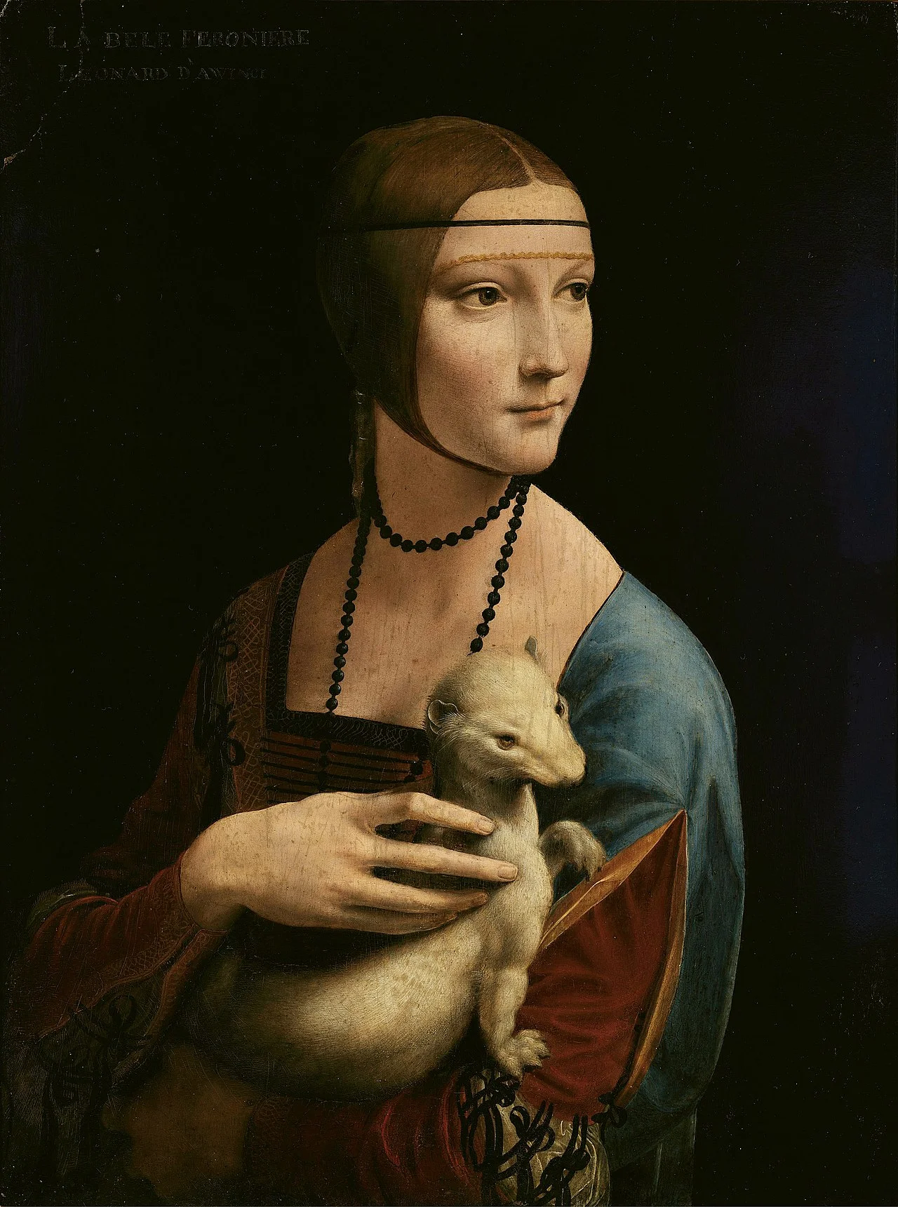 La dama del armiño by Leonardo di ser Piero da Vinci