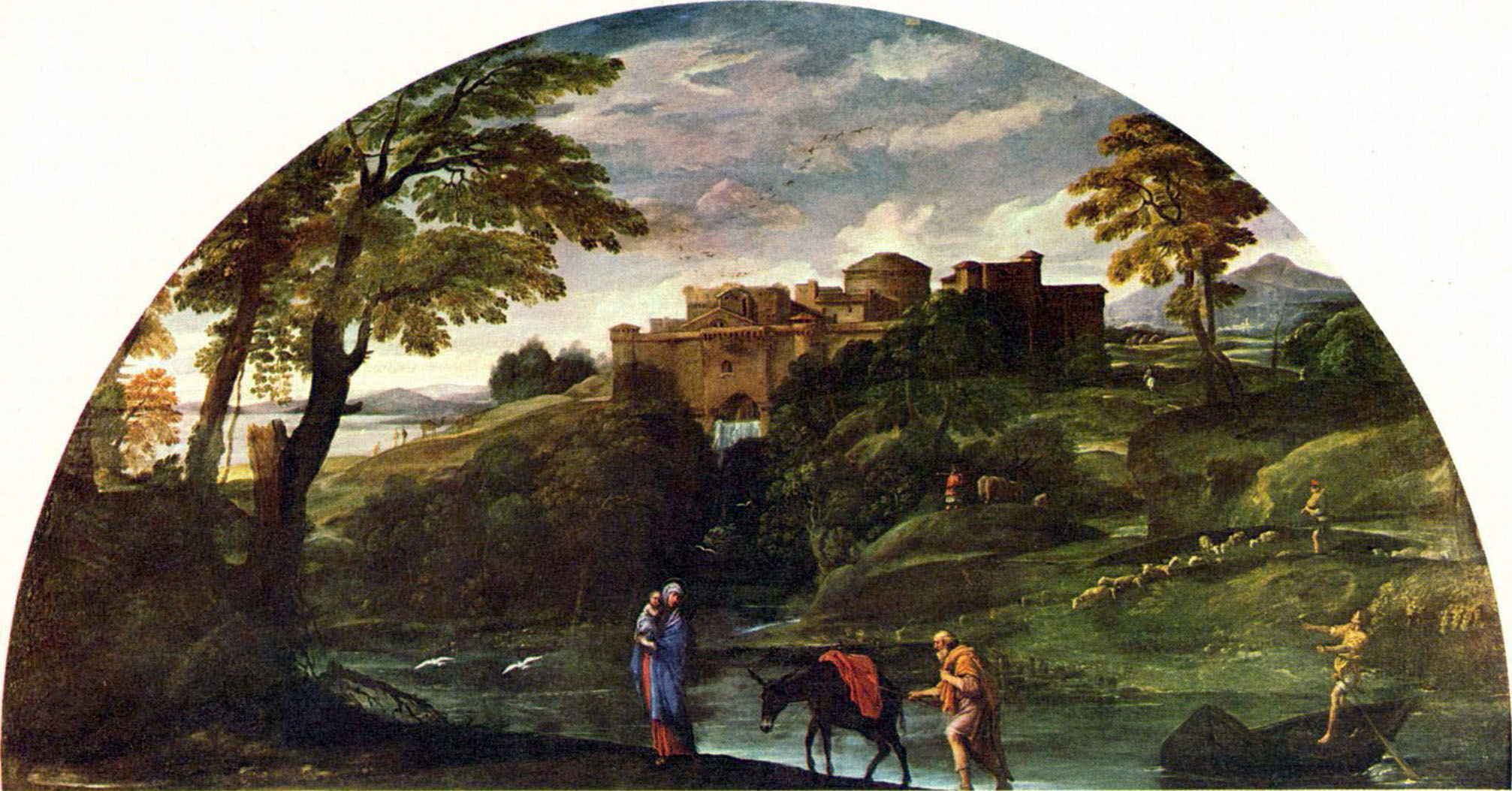 Paisaje con la huida a Egipto by Annibale Carracci