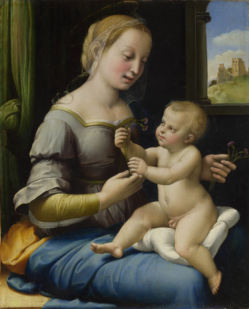 Madonna of the Pinks by Rafael 1506