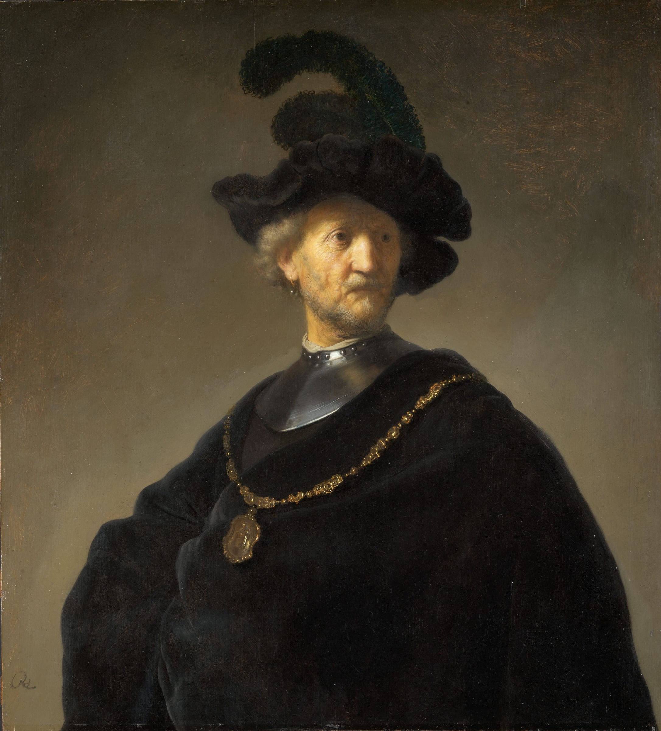 Anciano con una cadena de oro by Rembrandt van Rijn