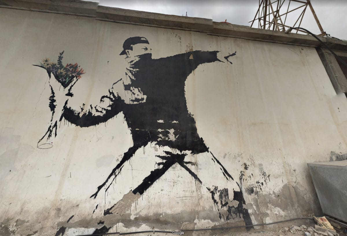 Rage, the Flower Thrower by Banksy