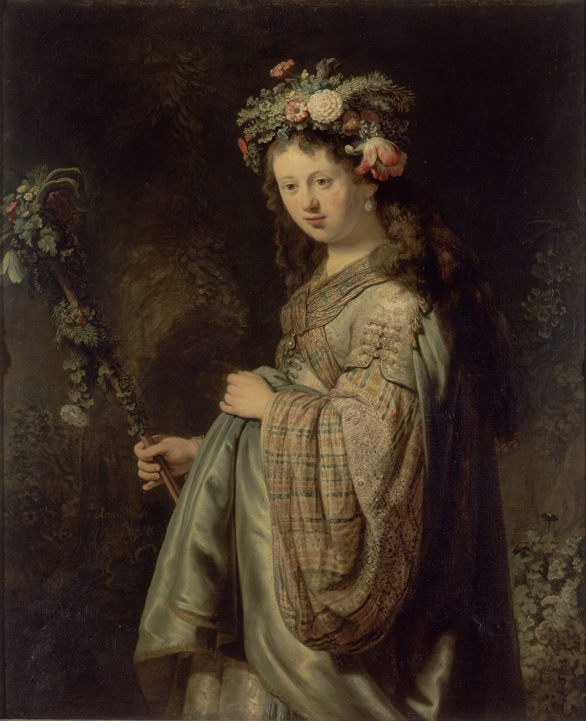 Saskia como Flora by Rembrandt van Rijn