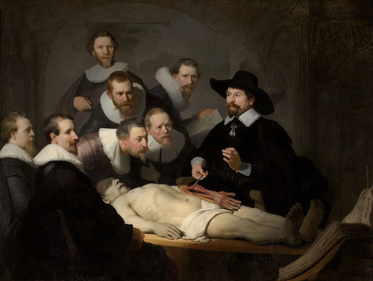 Lección de anatomía del Dr. Nicolaes Tulp by Rembrandt van Rijn