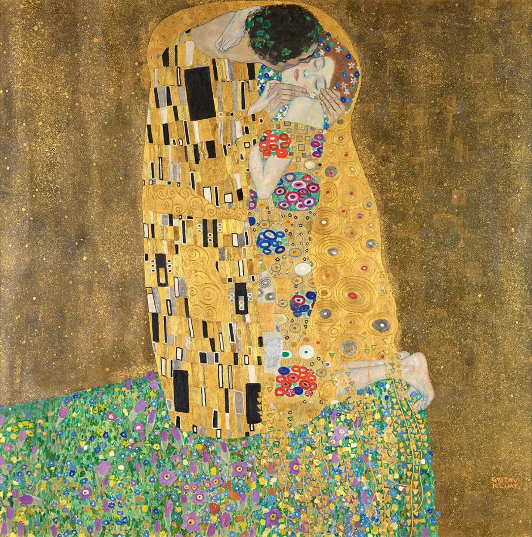 El beso by Gustav Klimt 1908