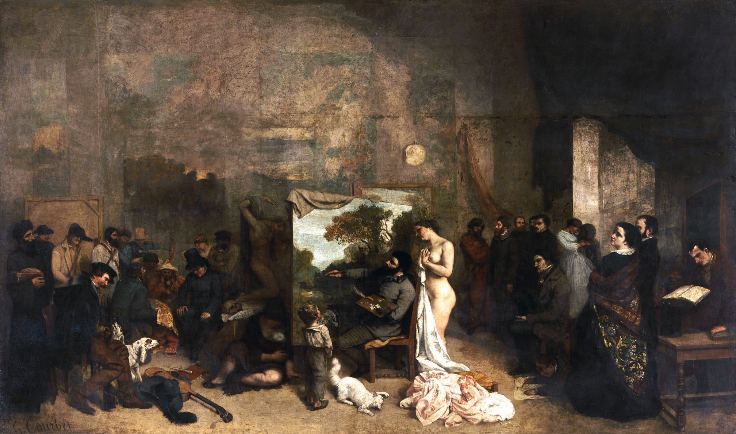 El taller del pintor by Gustave Courbet