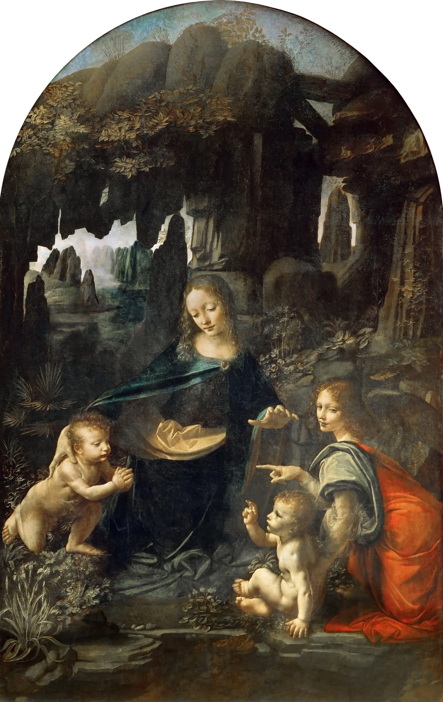 La Virgen de las Rocas by Leonardo di ser Piero da Vinci